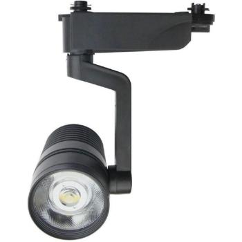 Faretto Binario LED COB 10W Nero Staffa Luce Naturale 4000K