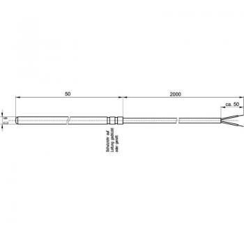 Temperatura PT100 Silicone K1 50‑200 °C – Enda