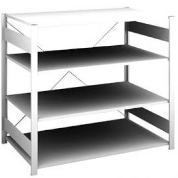 Scaffale grigio a innesto per magazzino