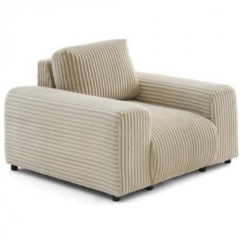 Fauteuil en velours côtelé