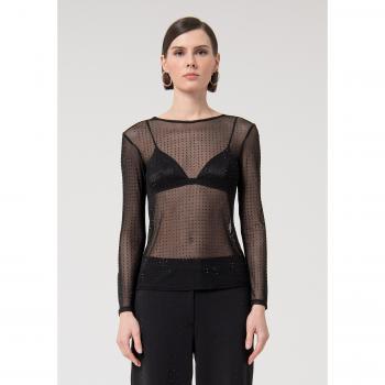 Georgette Chic Top Con Strass