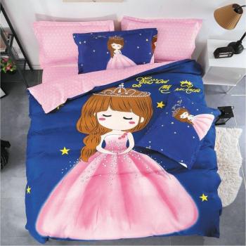 3-Pcs Cartoon Animal Baby Bedding Set 100% Cotton for Crib