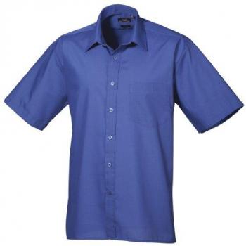 Camicia a maniche corte blu royal PR202