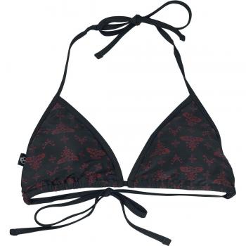 EMP Black Premium Rockabilly Bikini‑Oberteil, Schwarz, M bis XXL