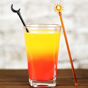 Stellar Sun-Moon Cocktail Twirlers – 24 Pack
