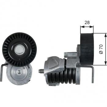 Polea tensora GATES T39287, compatible con correa poli V
