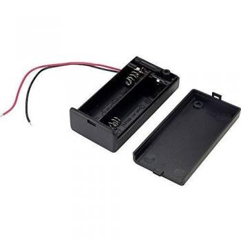 Tru Components Batteriebox mit 2x Mignon (AA) Kabel
