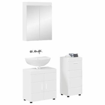 High Gloss White Tulum Bathroom Unit (VidaXL)