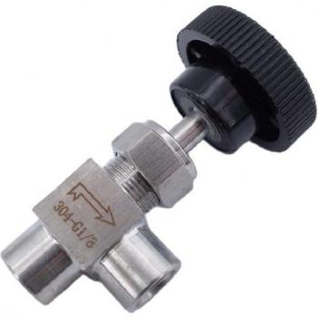 Contrôleur de vanne à aiguille, filetage G femelle angle droit 1/8” 1/4” 3/8” 1/2” SS304