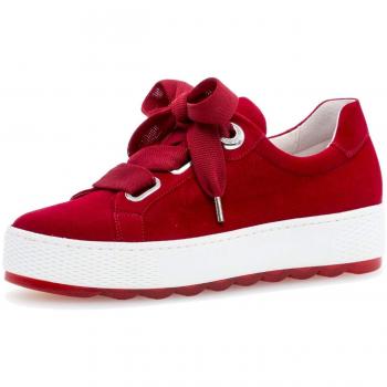 Gabor Damen Sneaker 26.535.48, Low-Top, Schnürer, Halbschuh, Plateau-Sohle, Rubin, Größe 40 EU / 6.5 UK