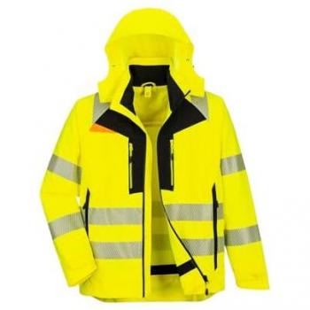 Portwest DX4 4‑In‑1 Hi‑Visibility Jacket (Yellow/Black) – Regular M