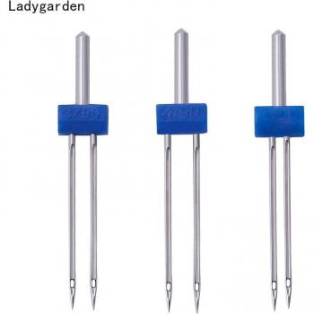 Agujas Dobles para Máquinas de Coser, 2-4 mm, 12 Uds
