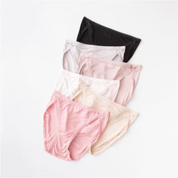 Slip in seta di gelso per donna, senza cuciture, sexy, sollevamento fianchi, taglia M, bianco