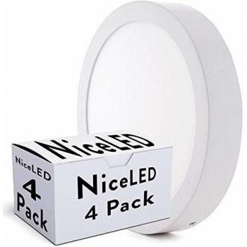 Greenice 4× Plafonnier LED 12W 930Lm, 40 000h – GR-MZMD01-12W-W-PK4-AP