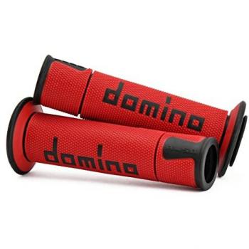 Manopole Domino A450 On-Road Racing rosso / nero (aperto)