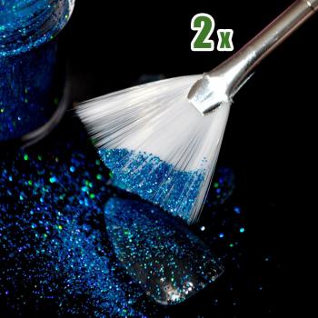2pcs Glitter Gradient Nail Brush Tool