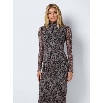 Noisy May Shirttop Blusentop High Neck Mesh Allover-Print