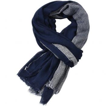 Christmas Cotton Linen Men's Long Scarf 80x190cm