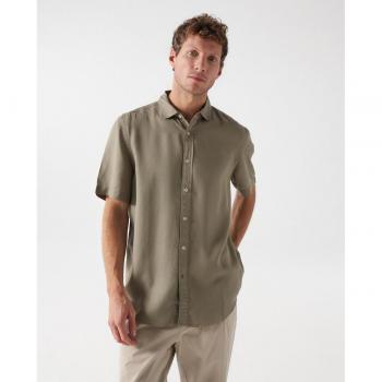 Camisa de Lyocell Verde para Hombre de Salsa Jeans