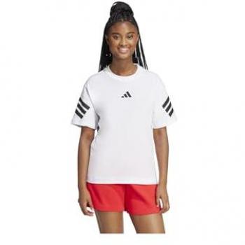 Adidas Future Icon 3‑Stripes Tee – Women’s White, XS