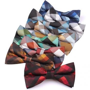 Hochzeitskrawatte im Plaid-Design