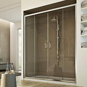 Porte de Douche Idralite 180 cm 185 H Transparent 2 Portillons