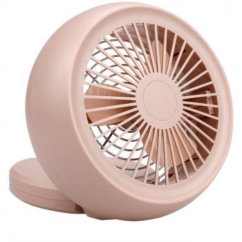 Mini Pink USB Table Fan – Quiet Plastic Electric Blower for Laptop and Desktop