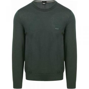 Hoodie BOSS Botto laine vert nuit