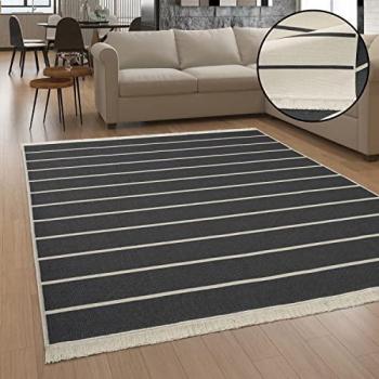Tapis Moderne Lavable en Machine 80x150 cm Anthracite