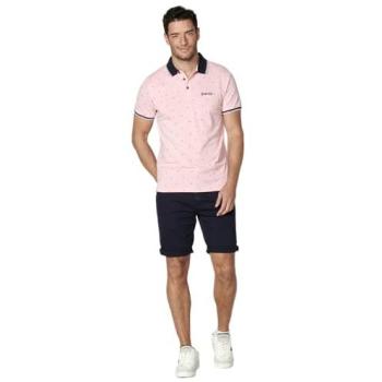 Polo de algodón rosa para hombre