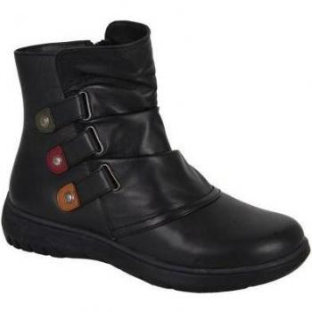 Bottes Cheville Extra Larges en Cuir pour Femmes Mod Comfys