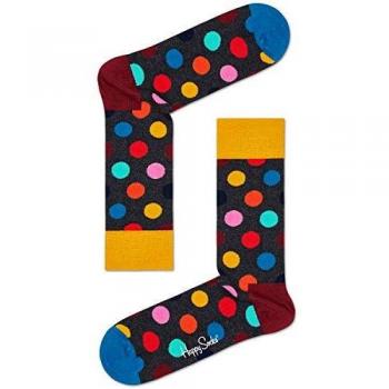Happy Socks Big Dot Toe Socks, Colorful Patterns, Men's Size 7-10 (Manufacturer Size: 41-46)