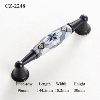 European Style Blue Ceramic Knobs