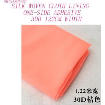 1.22m 30D Orange Adhesive Woven Cloth for Iron-On DIY Projects