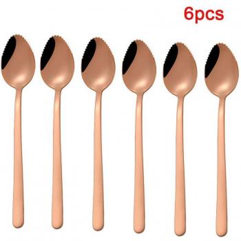 Cuillère à pamplemousse en inox, 6 pièces