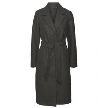Abrigo Largo Vero Moda Fortuneaya para Mujer en Verde y Gris