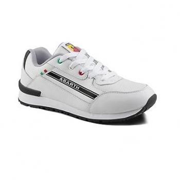 ABARTH SAFETY AB0002WH Calzado Ocupacional O2 en Piel de Ante y Mesh Repelente al Agua