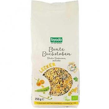 Byodo Bunte Buchstaben – Bio-Pasta im praktischen 6er Pack (250 g)
