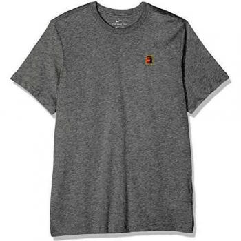 Nike Herren M NKCT Court EMB T-Shirt, Grau Heather Dunkel, S