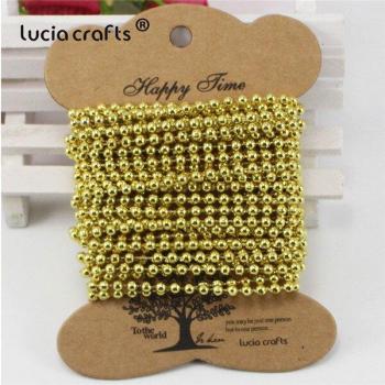 Guirlande de perles 5 yards 3mm en chaîne pour fêtes C0501