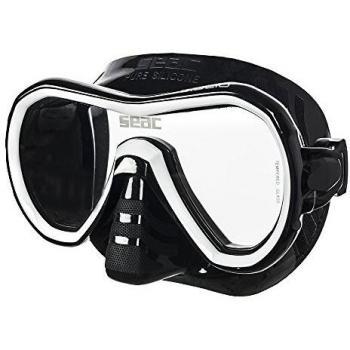 Adult-Seac Giglio Tauchmaske in Schwarz und Weiß