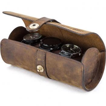Leather Travel Watch Roll