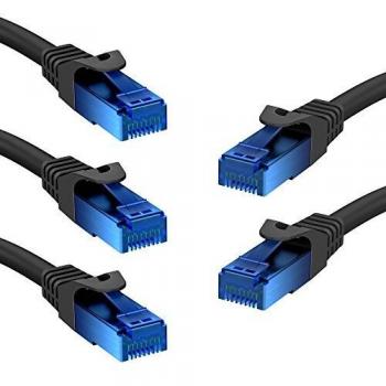 Câble LAN CAT6a de Haute Vitesse, Transmet jusqu'à 1 Gigabit par Seconde, Compatible avec Tous les Modems, Routeurs et Commut