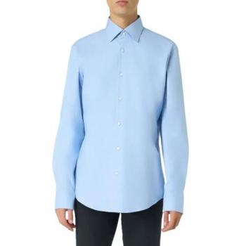Camicia BOSS Uomo Taglia 39 in popeline azzurro