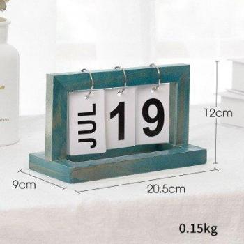 Vintage Wooden Flip Calendar