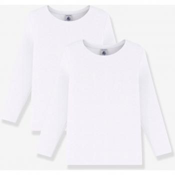 Pack 2 Tees Manches Longues Blancs – PETIT BATEAU