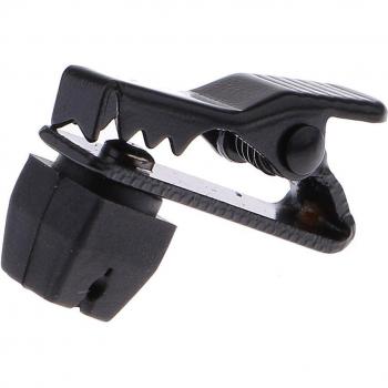 Mikrofon Kragenclip aus Metall 1x, tragbar, schwarz, 2,2x1,3x0,5 cm