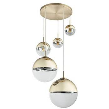 Lampe à pendule « Or » – sphère de verre, projecteur plafond