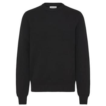 Theo Classic Round‑Neck Pullover – Herren, M, Schwarz