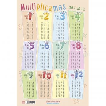 LAMINA EDUCATIVA MULTIPLICAMOS DEL 1 AL 12